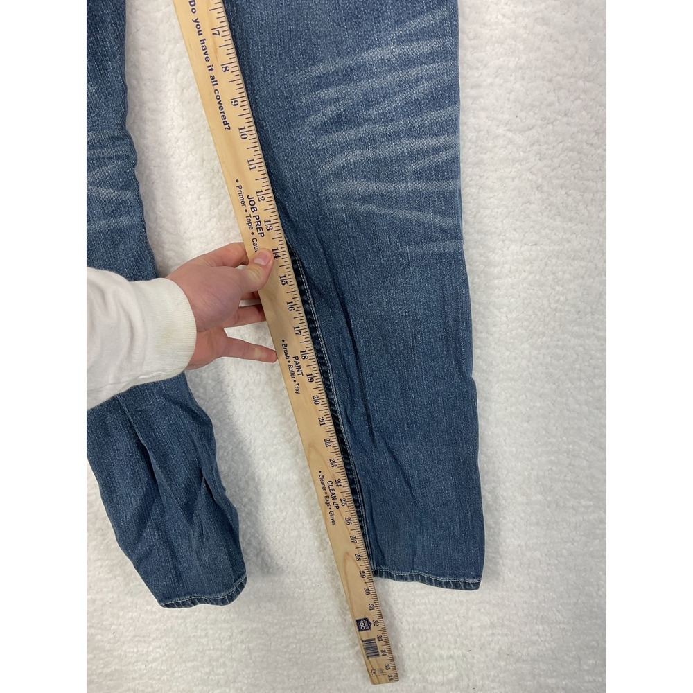 Rampage Women's Dark Wash Embellished Thick‎ Stitch Skinny Jeans, Size 11 - Picture 5 of 7